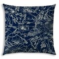 Homeroots 17 in. Navy & Tan Nautical Indoor & Outdoor Sewn Throw Pillow 408723